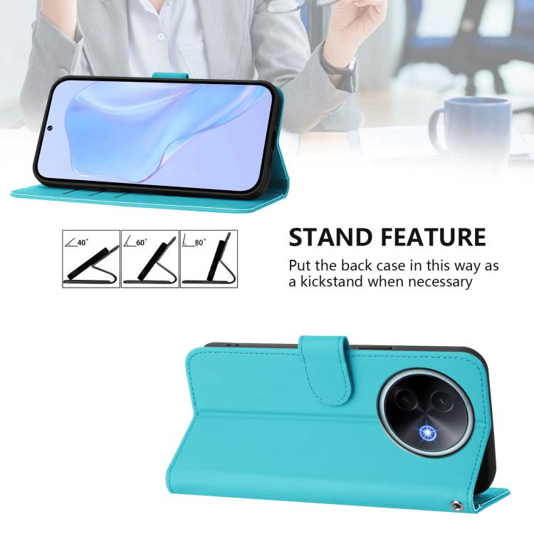 For vivo Y39 5G Global Skin Feel Solid Color Leather Phone Case with Lanyard