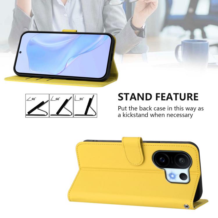 For vivo S30 Pro mini Skin Feel Solid Color Leather Phone Case with Lanyard