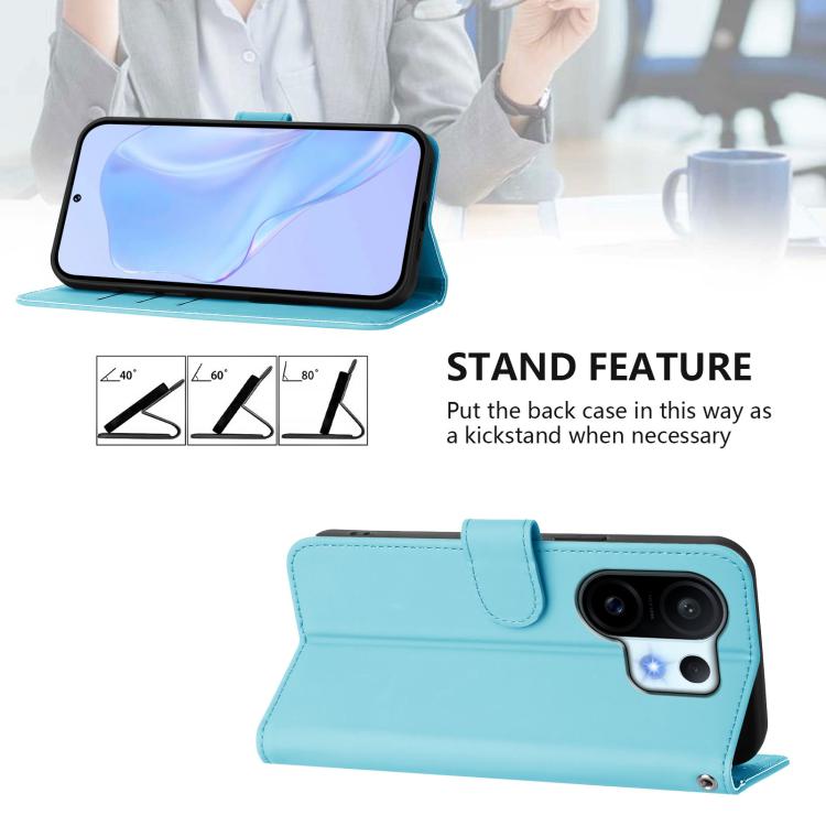 For vivo S30 Pro mini Skin Feel Solid Color Leather Phone Case with Lanyard