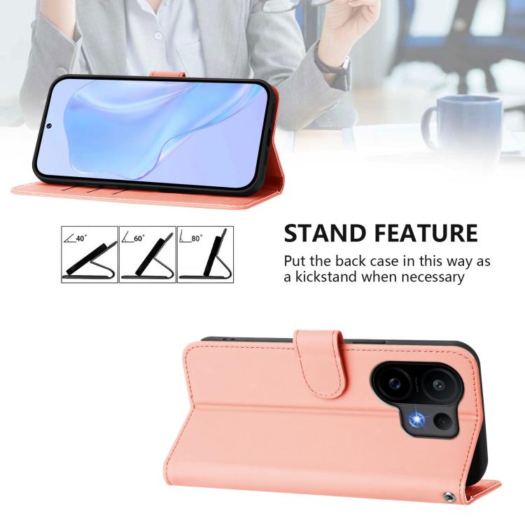 For vivo S30 Skin Feel Solid Color Leather Phone Case with Lanyard