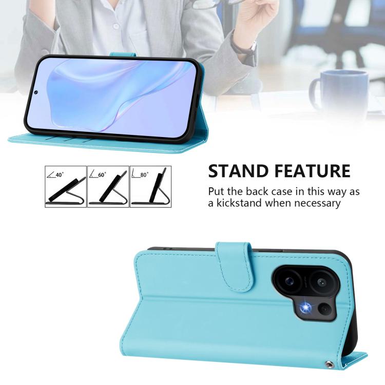 For vivo S30 Skin Feel Solid Color Leather Phone Case with Lanyard