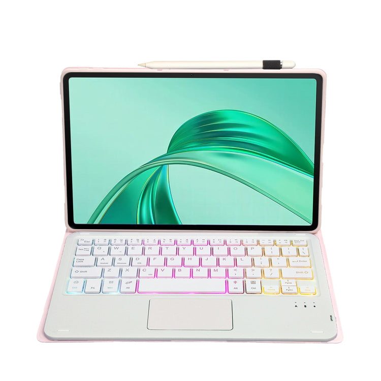 For Honor Pad X8a / X9 2024 AH25-AS Ultra-thin Detachable Backlight Bluetooth Keyboard Leather Tablet Case with Touchpad