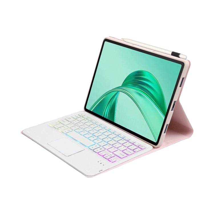 For Honor Pad X8a / X9 2024 AH25-AS Ultra-thin Detachable Backlight Bluetooth Keyboard Leather Tablet Case with Touchpad