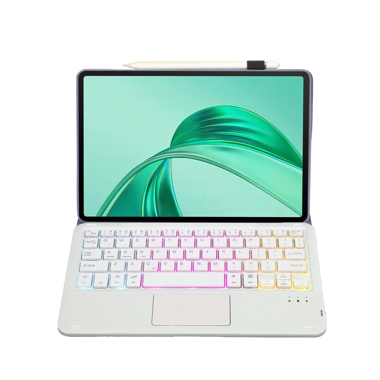 For Honor Pad X8a / X9 2024 AH25-AS Ultra-thin Detachable Backlight Bluetooth Keyboard Leather Tablet Case with Touchpad