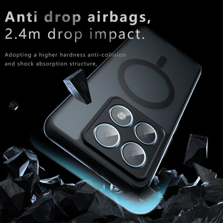 For Xiaomi 14T Pro Armor MagSafe PC Hybrid TPU Phone Case - Frosted Black