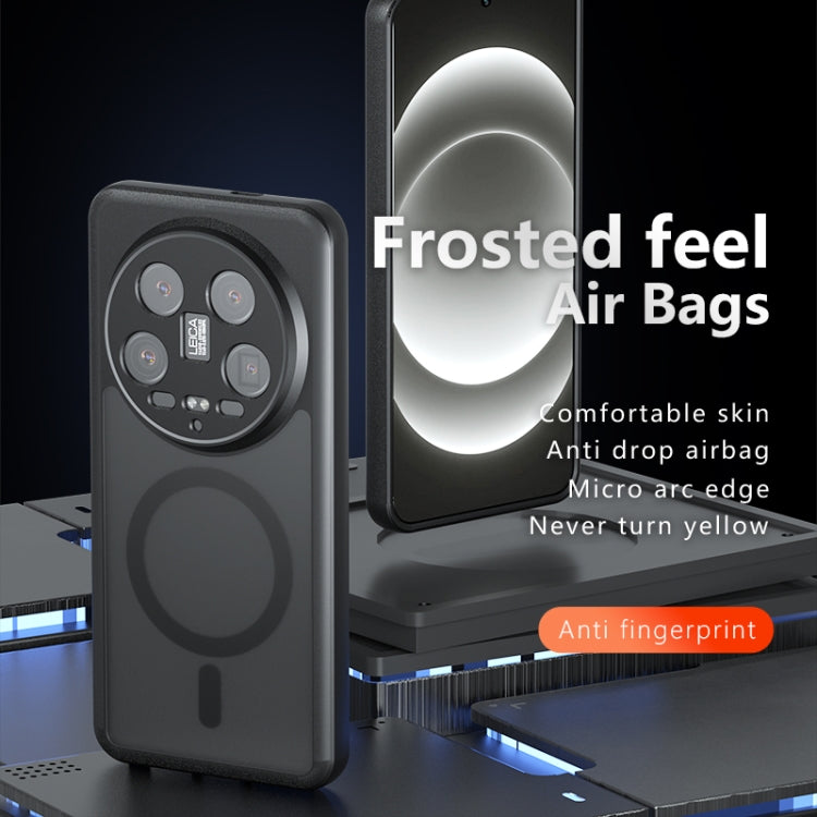 For Xiaomi 14 Ultra Armor MagSafe PC Hybrid TPU Phone Case - Frosted Black