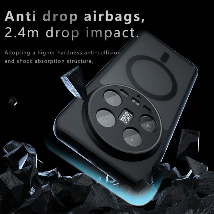 For Xiaomi 14 Ultra Armor MagSafe PC Hybrid TPU Phone Case - Frosted Black
