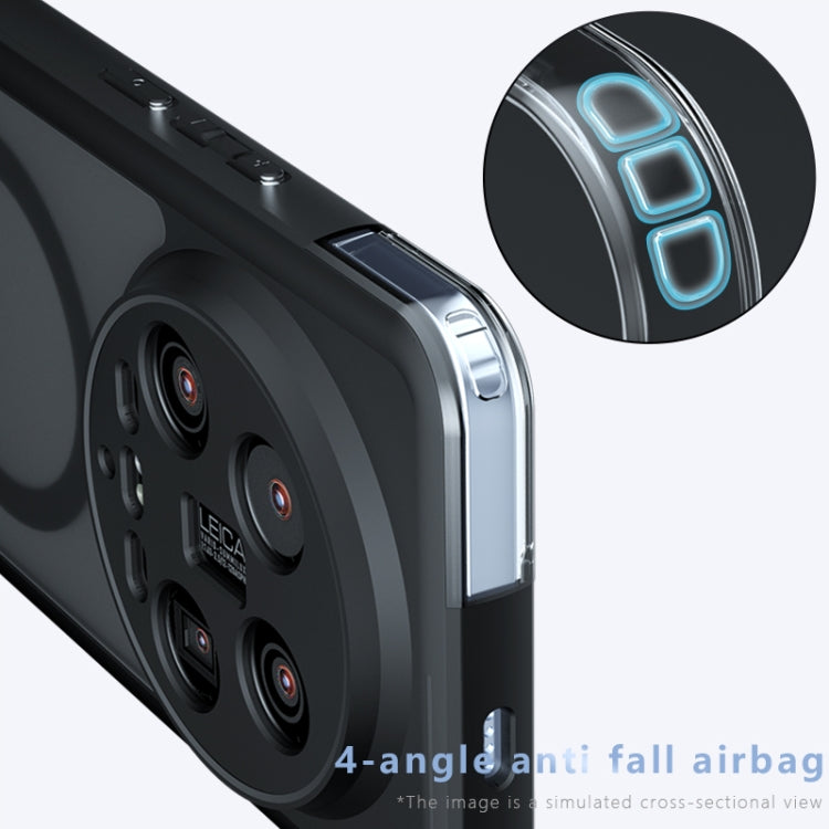 For Xiaomi 14 Ultra Armor MagSafe PC Hybrid TPU Phone Case - Frosted Black