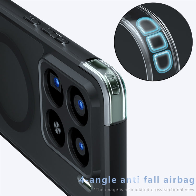 For Xiaomi 15 Pro Armor MagSafe PC Hybrid TPU Phone Case - Frosted Black