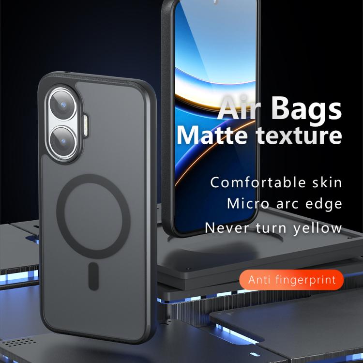 For Xiaomi Poco F7 Armor MagSafe PC Hybrid TPU Phone Case - Frosted Black