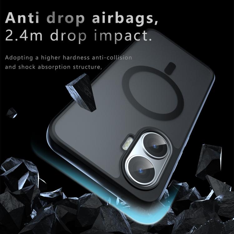 For Xiaomi Poco F7 Armor MagSafe PC Hybrid TPU Phone Case - Frosted Black