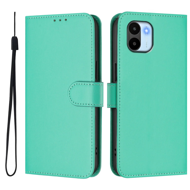 For Redmi A1 4G Global / A2 4G Skin Feel Solid Color Leather Phone Case with Lanyard