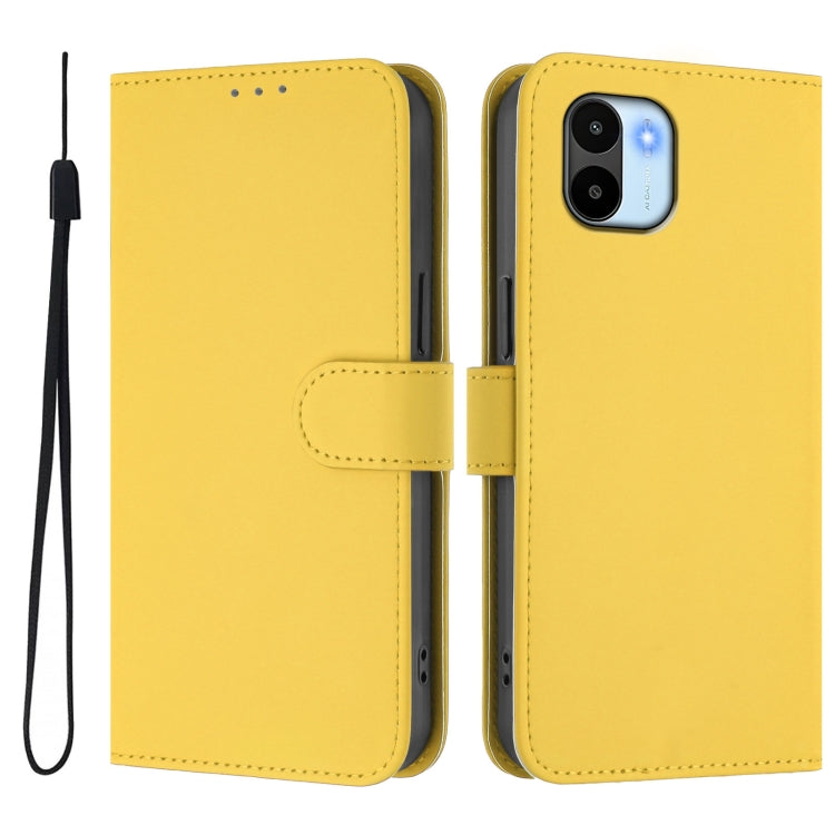 For Redmi A1 4G Global / A2 4G Skin Feel Solid Color Leather Phone Case with Lanyard