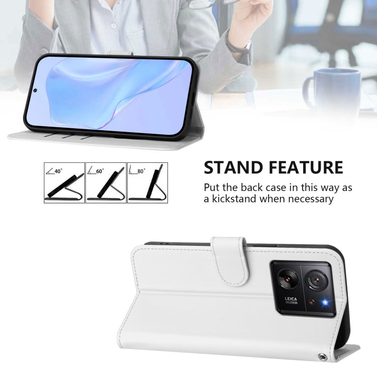 For Redmi K60 Ultra Skin Feel Solid Color Leather Phone Case with Lanyard