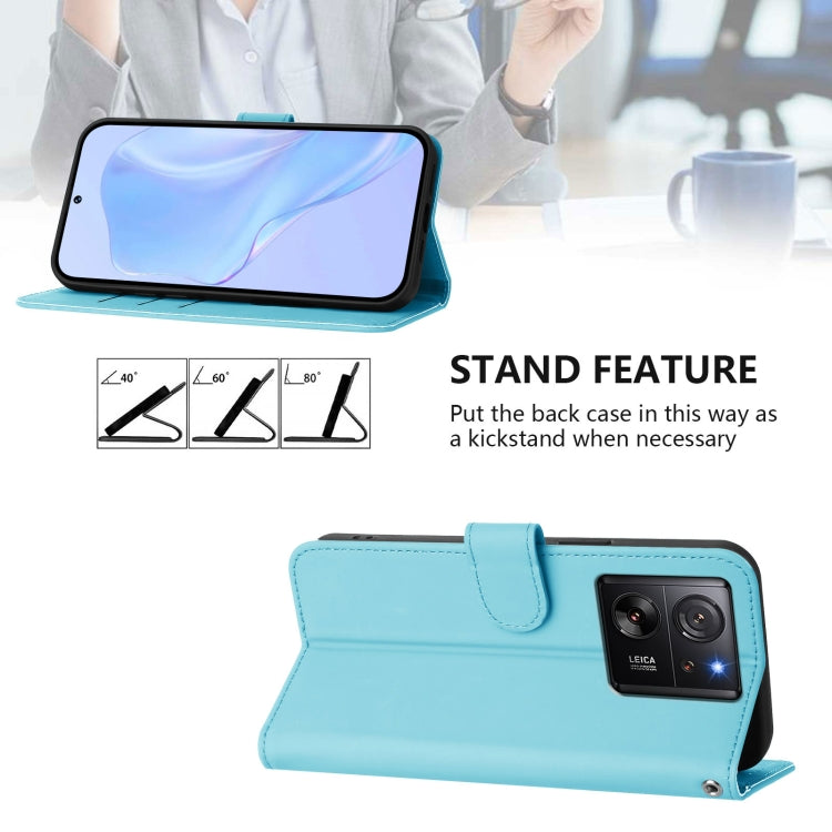 For Redmi K60 Ultra Skin Feel Solid Color Leather Phone Case with Lanyard