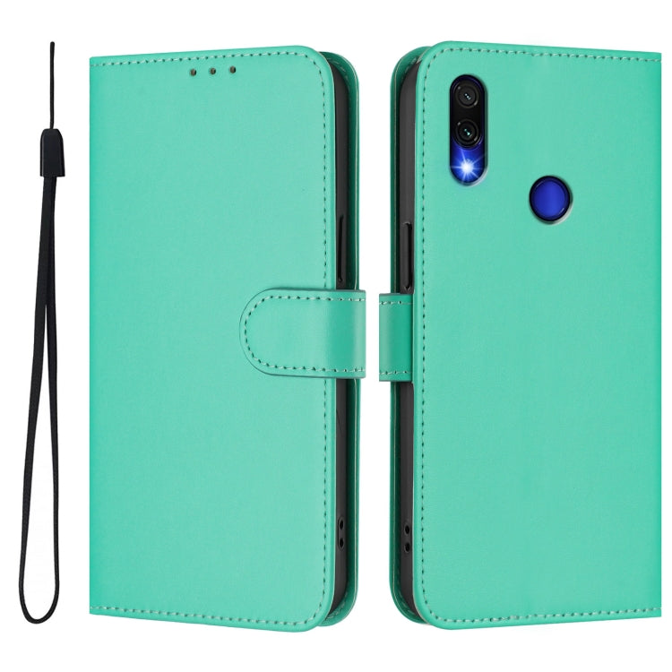 For Redmi Note 7 / 7 Pro / 7S Skin Feel Solid Color Leather Phone Case with Lanyard