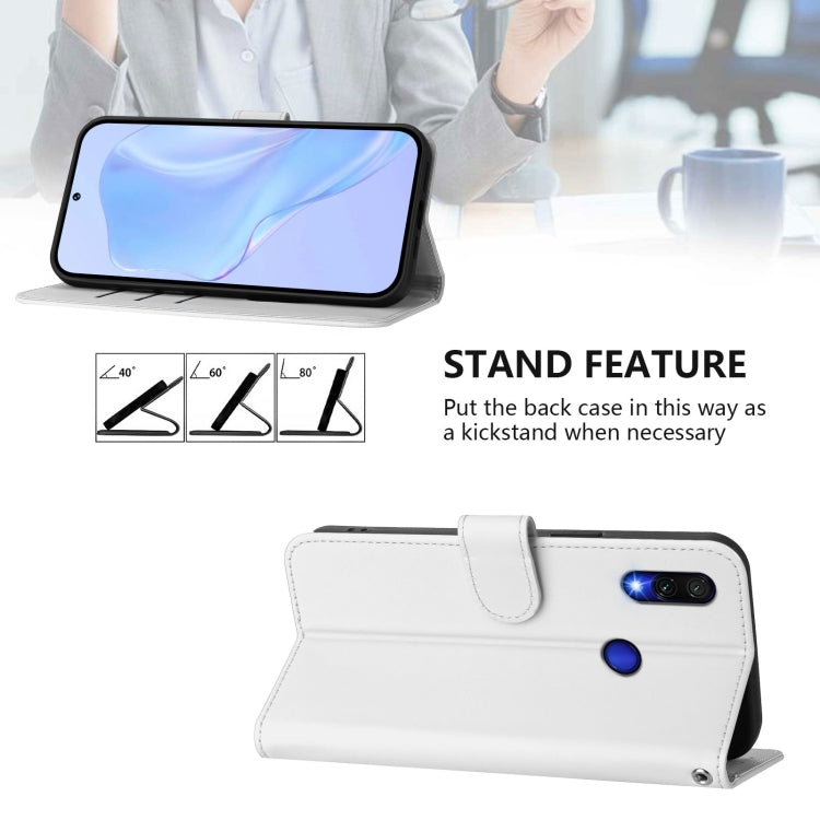 For Redmi Note 7 / 7 Pro / 7S Skin Feel Solid Color Leather Phone Case with Lanyard
