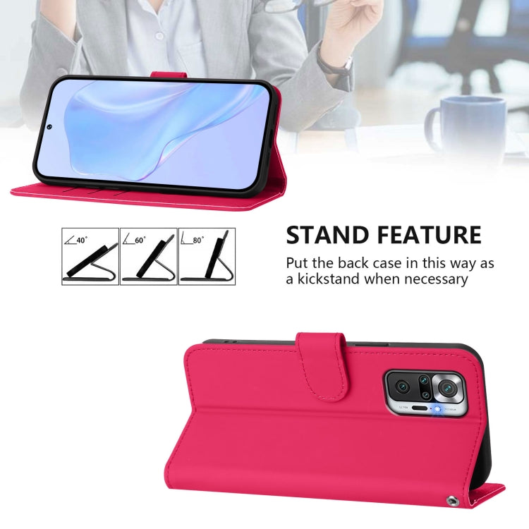 For Redmi Note 10 Pro 4G / 10 Pro Max Skin Feel Solid Color Leather Phone Case with Lanyard