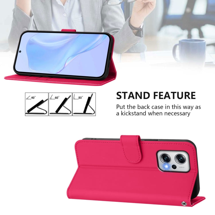 For Redmi Note 11T Pro+ 5G Skin Feel Solid Color Leather Phone Case with Lanyard