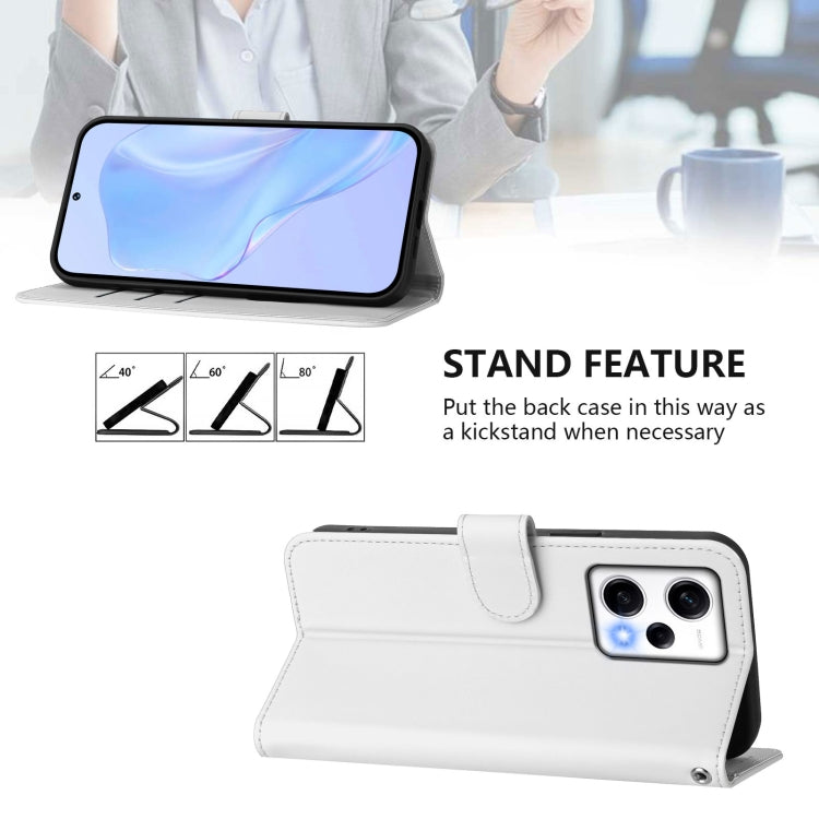 For Redmi Note 12 Pro Speed Skin Feel Solid Color Leather Phone Case with Lanyard