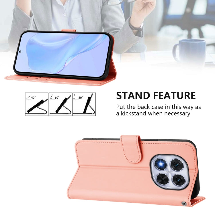 For Redmi Note 14 Pro 5G / 14 Pro+ 5G Skin Feel Solid Color Leather Phone Case with Lanyard