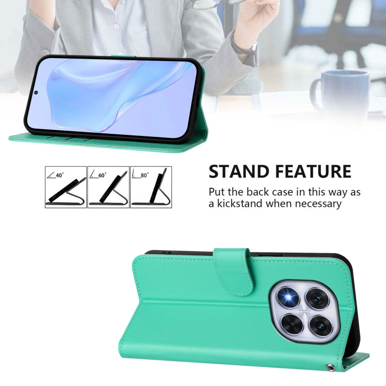 For Redmi Note 14 Pro 5G / 14 Pro+ 5G Skin Feel Solid Color Leather Phone Case with Lanyard
