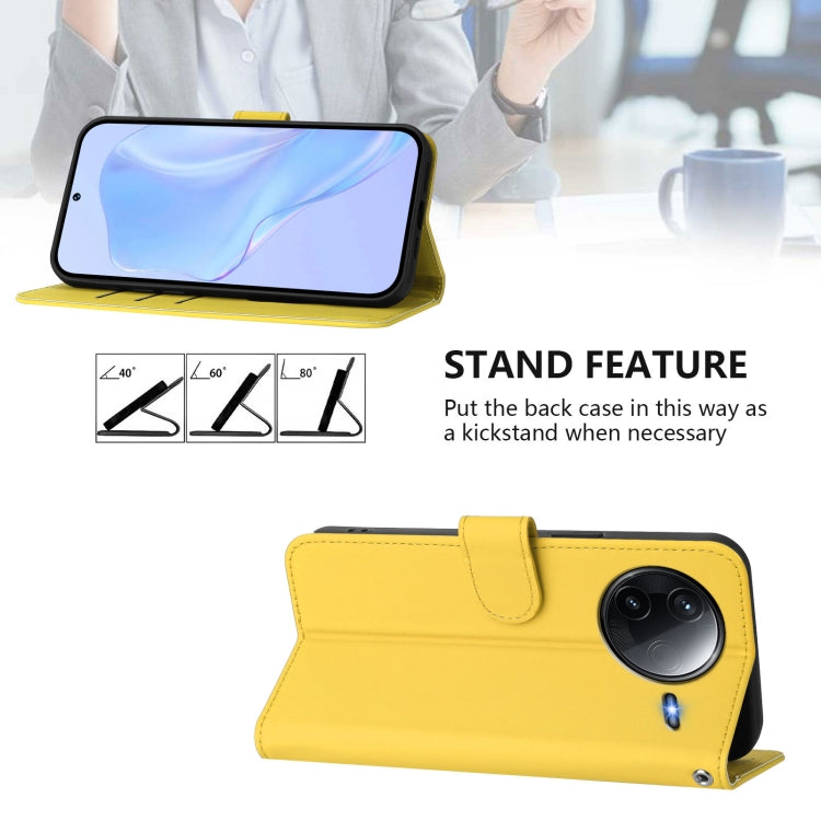 For Redmi K80 / K80 Pro Skin Feel Solid Color Leather Phone Case with Lanyard