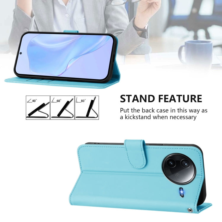 For Redmi K80 / K80 Pro Skin Feel Solid Color Leather Phone Case with Lanyard