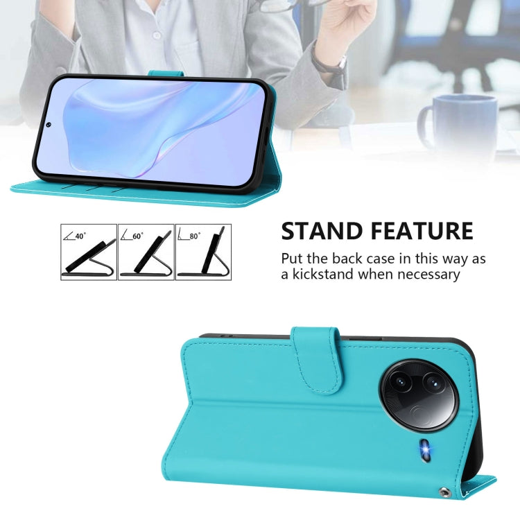 For Redmi K80 / K80 Pro Skin Feel Solid Color Leather Phone Case with Lanyard