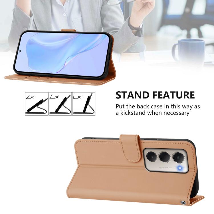 For Redmi 15 5G Global / 15 4G SEA 169.5mm Skin Feel Solid Color Leather Phone Case with Lanyard