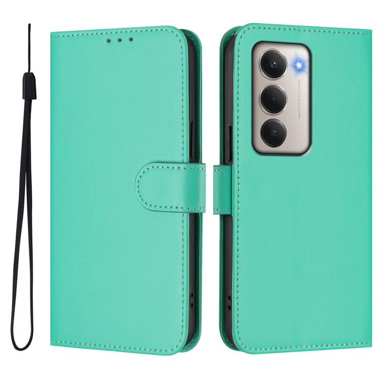 For Redmi 15 5G Global / 15 4G SEA 169.5mm Skin Feel Solid Color Leather Phone Case with Lanyard