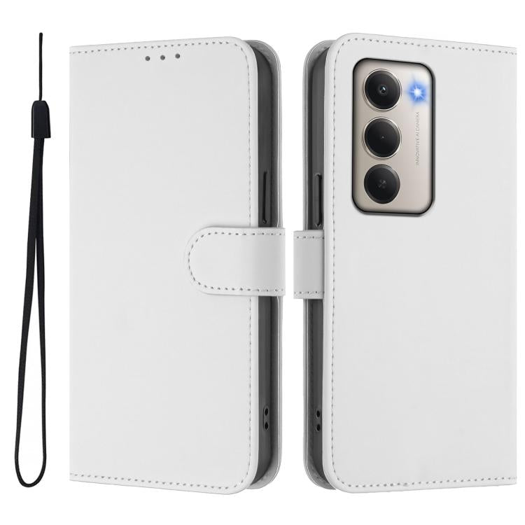 For Redmi 15 5G Global / 15 4G SEA 169.5mm Skin Feel Solid Color Leather Phone Case with Lanyard
