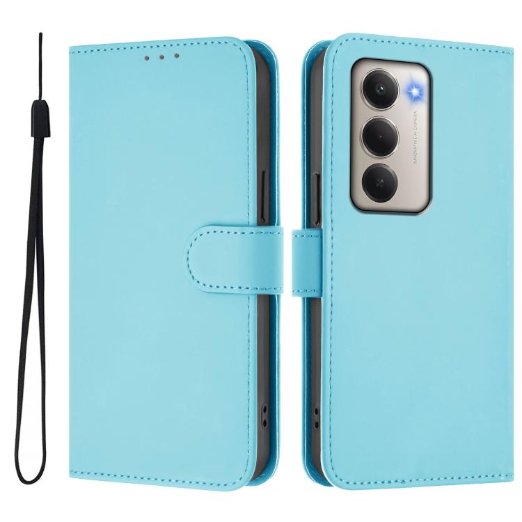 For Redmi 15 5G Global / 15 4G SEA 169.5mm Skin Feel Solid Color Leather Phone Case with Lanyard