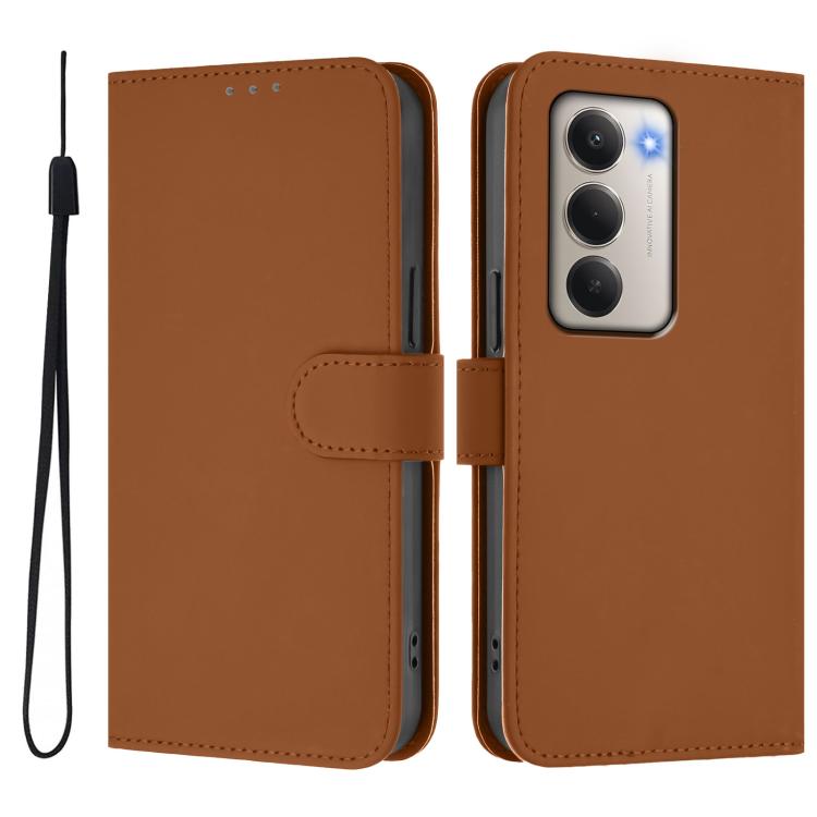 For Redmi 15 5G / 4G EU 171mm Skin Feel Solid Color Leather Phone Case with Lanyard