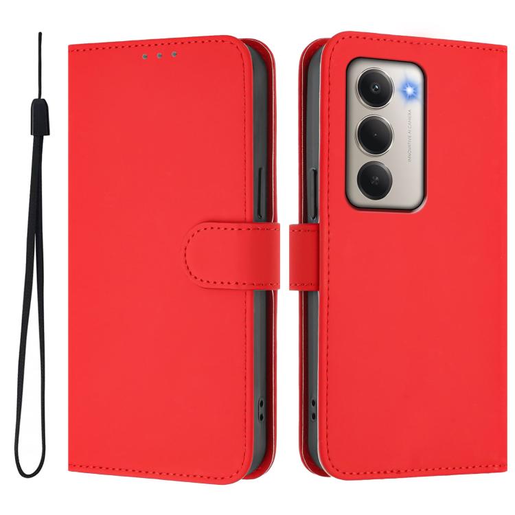 For Redmi 15 5G / 4G EU 171mm Skin Feel Solid Color Leather Phone Case with Lanyard