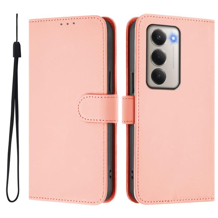 For Redmi 15 5G / 4G EU 171mm Skin Feel Solid Color Leather Phone Case with Lanyard