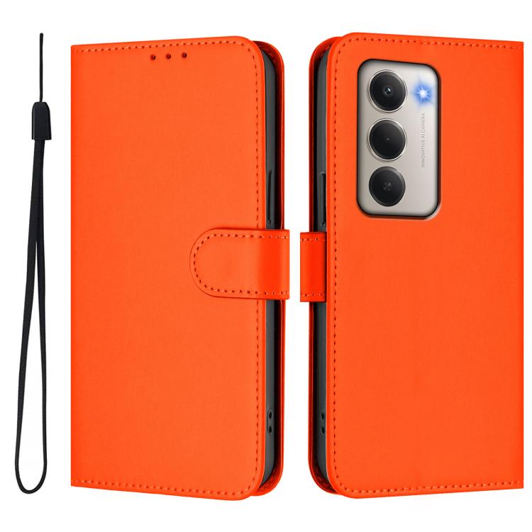 For Redmi 15 5G / 4G EU 171mm Skin Feel Solid Color Leather Phone Case with Lanyard