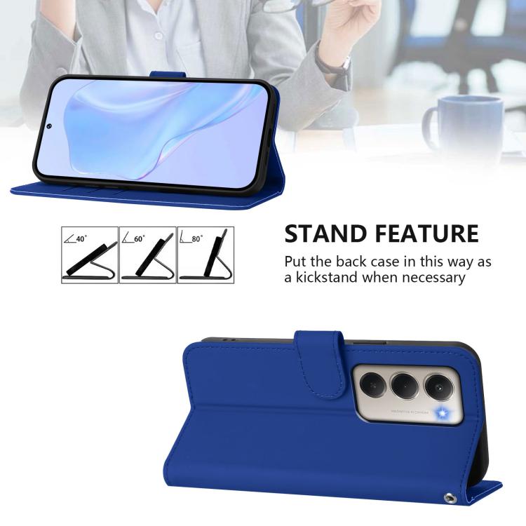For Redmi 15 5G / 4G EU 171mm Skin Feel Solid Color Leather Phone Case with Lanyard