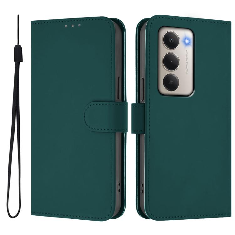 For Redmi 15 5G / 4G EU 171mm Skin Feel Solid Color Leather Phone Case with Lanyard