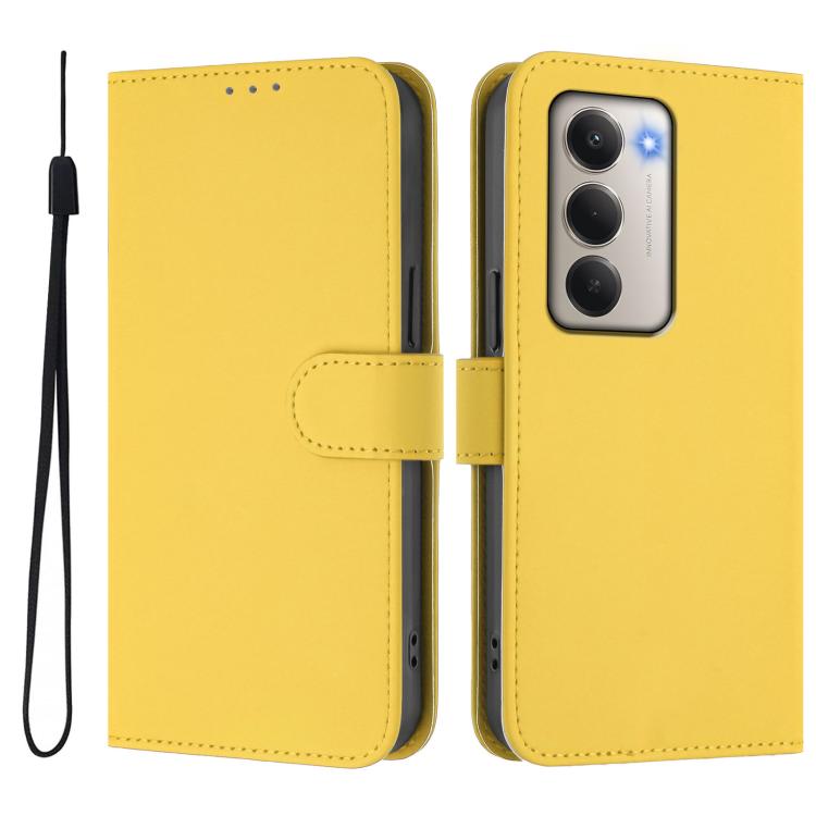 For Redmi 15 5G / 4G EU 171mm Skin Feel Solid Color Leather Phone Case with Lanyard