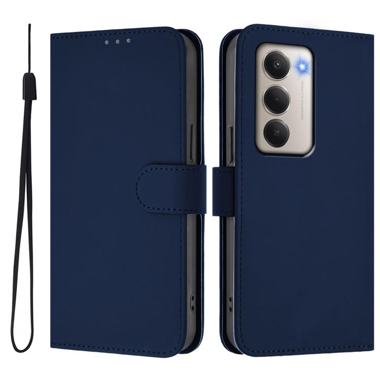 For Redmi 15 5G / 4G EU 171mm Skin Feel Solid Color Leather Phone Case with Lanyard