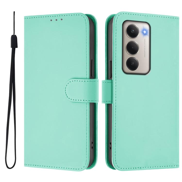 For Redmi 15 5G / 4G EU 171mm Skin Feel Solid Color Leather Phone Case with Lanyard