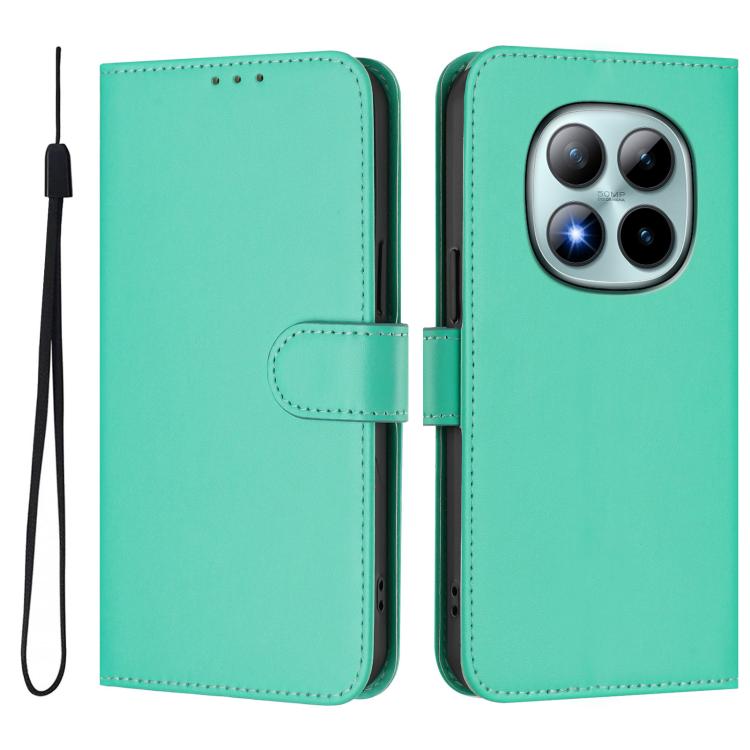 For Redmi Note 15 Pro+ 5G Global 163.3mm Skin Feel Solid Color Leather Phone Case with Lanyard