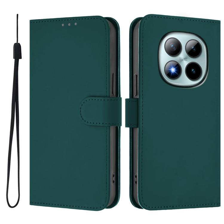 For Redmi Note 15 Pro+ 5G Global 163.3mm Skin Feel Solid Color Leather Phone Case with Lanyard