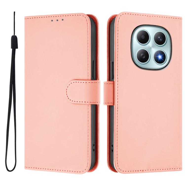 For Redmi Note 15 4G / 5G Global 164mm Skin Feel Solid Color Leather Phone Case with Lanyard