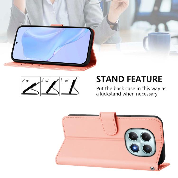For Redmi Note 15 4G / 5G Global 164mm Skin Feel Solid Color Leather Phone Case with Lanyard