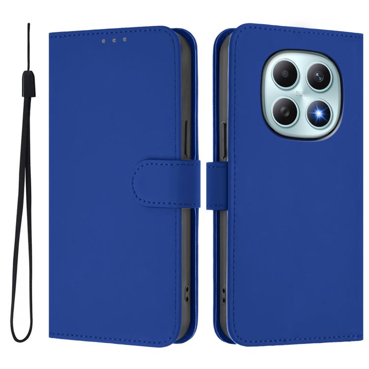 For Redmi Note 15 4G / 5G Global 164mm Skin Feel Solid Color Leather Phone Case with Lanyard