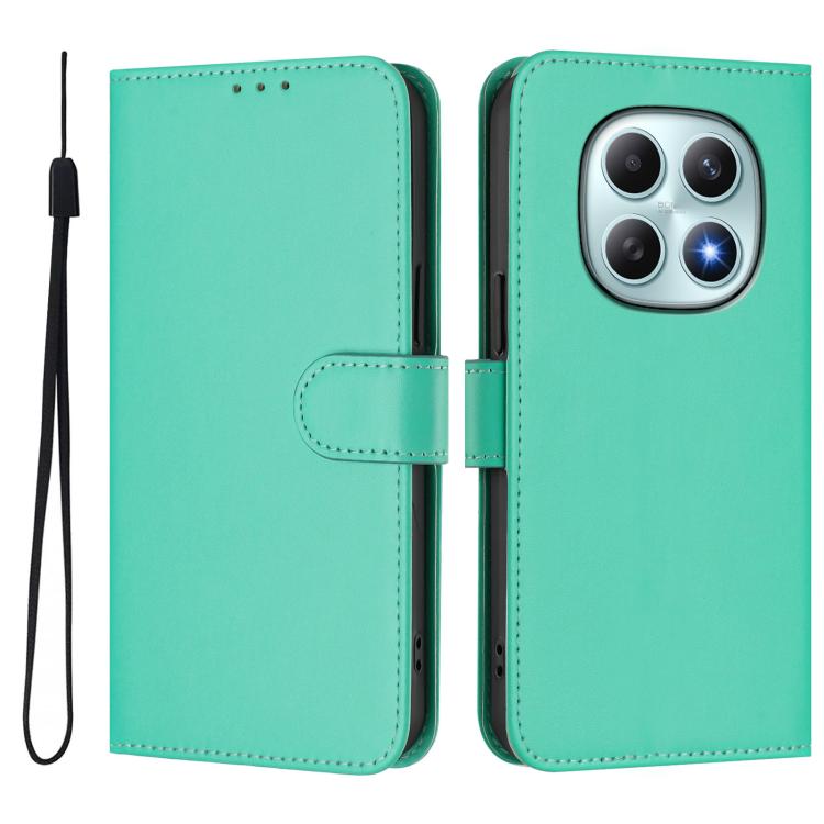 For Redmi Note 15 4G / 5G Global 164mm Skin Feel Solid Color Leather Phone Case with Lanyard