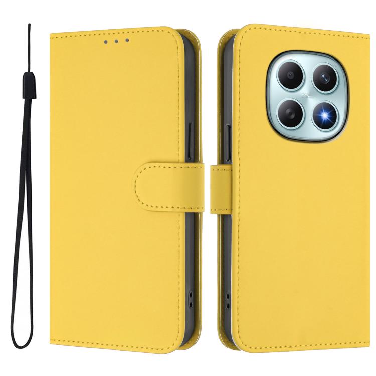 For Redmi Note 15 4G / 5G Global 164mm Skin Feel Solid Color Leather Phone Case with Lanyard