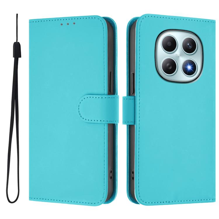 For Redmi Note 15 4G / 5G Global 164mm Skin Feel Solid Color Leather Phone Case with Lanyard